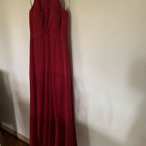 Azazie Burgundy Maxi Dress
